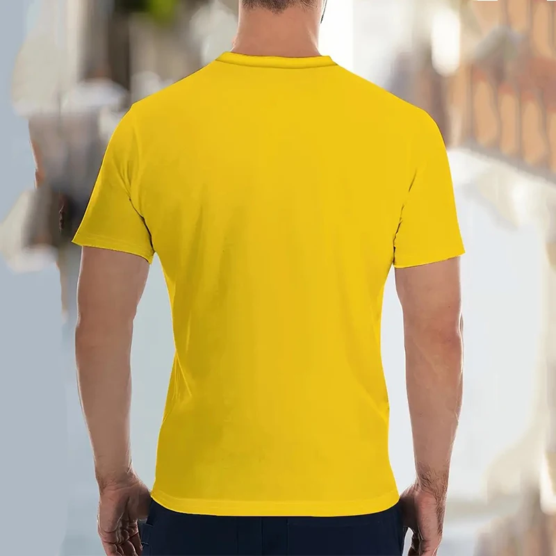 Vibrant Men's Grimace Graphic T-Shirt Short Sleeve Crew Collar Breathable Summer Outdoors Essential For Casual Everyday Wear,