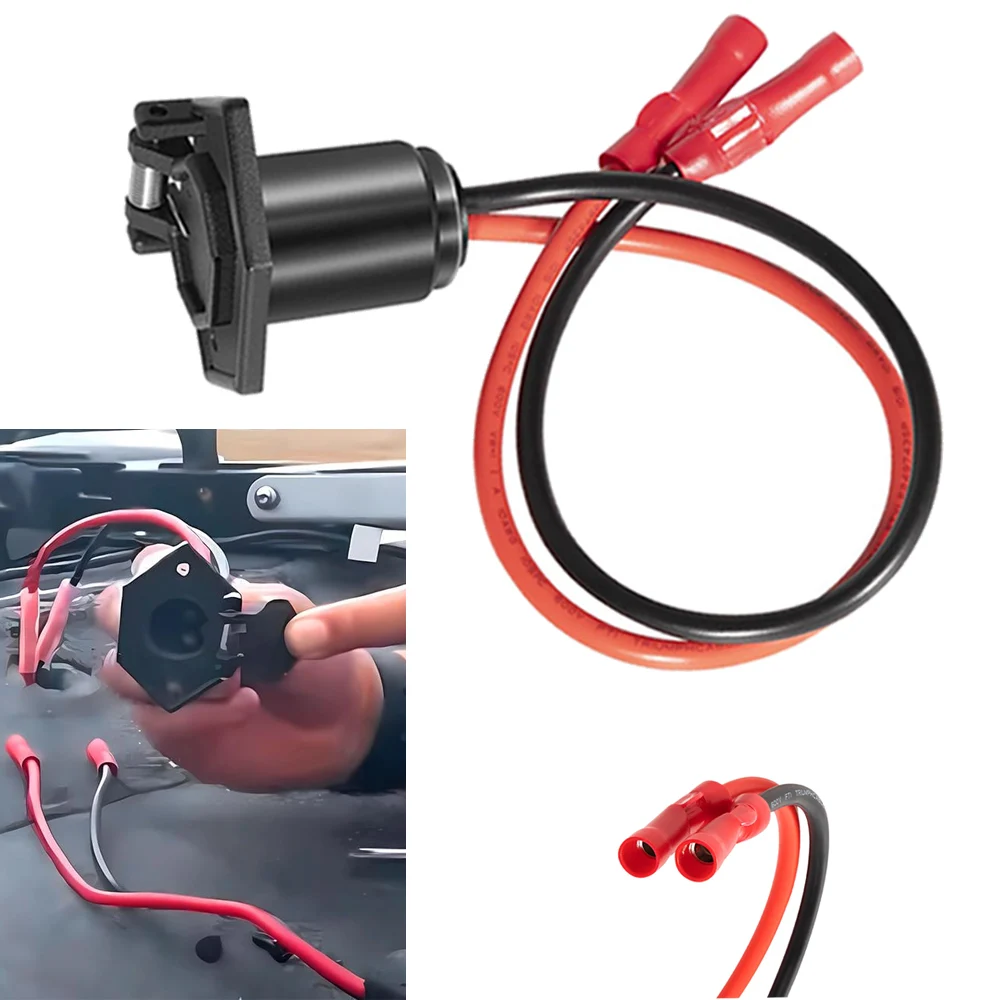 8M4000954 Trolling Motor Power Receptacle, 2-Prong 12V, 24V or 36V Trolling Motors, for Bow-Panel Installation