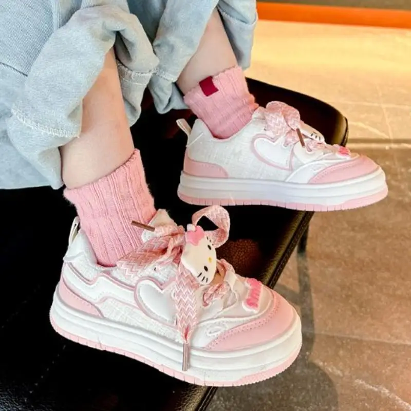 

Cartoon Hello Kittys 2025 New Model Children Sneakers Casual Shoes Good-Looking Children's Shoes Breathable Skate Shoes Gift