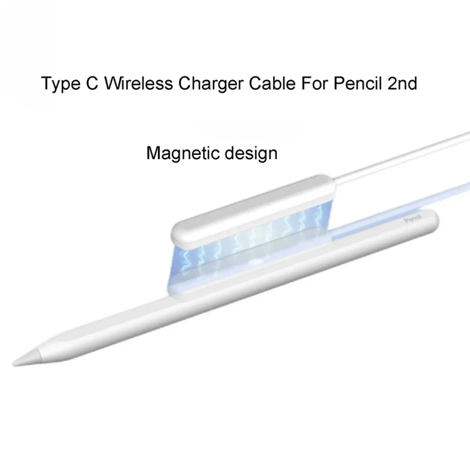 Pengisi daya Stylus untuk Apple pensil generasi ke-2, pengisi daya nirkabel untuk pengisian magnetis IPad pengisi pensil Aksesori Apple