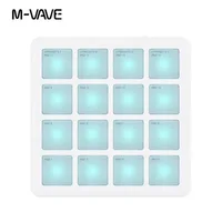 M-VAVE SMC-PAD controlador MIDI inalámbrico portátil con almohadilla de bolsillo, 16 almohadillas, controlador de teclado organizador de música DJ de percusión adecuado