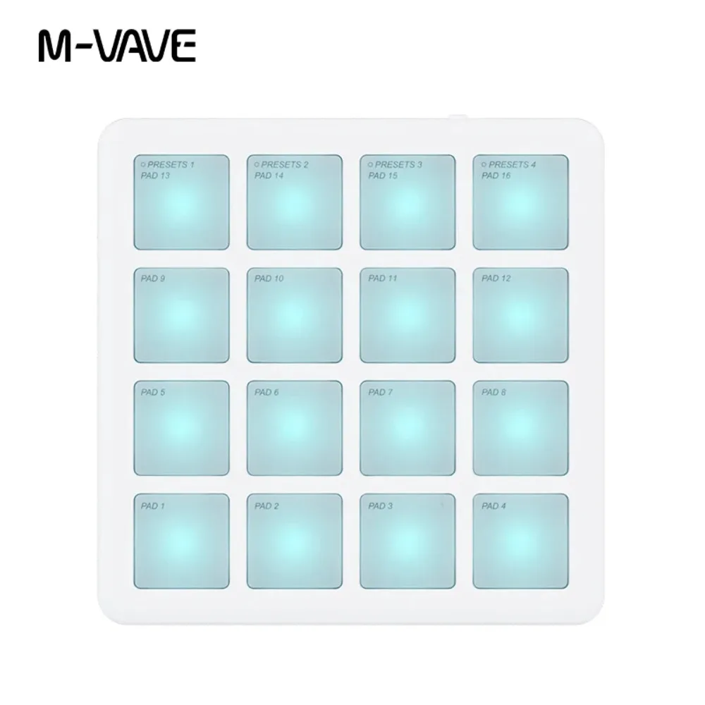 M-VAVE SMC-PAD Pocket Pad Portable Wireless MIDI Controller 16 Pads Suitable Percussion DJ Music Arranger Keyboard Controller