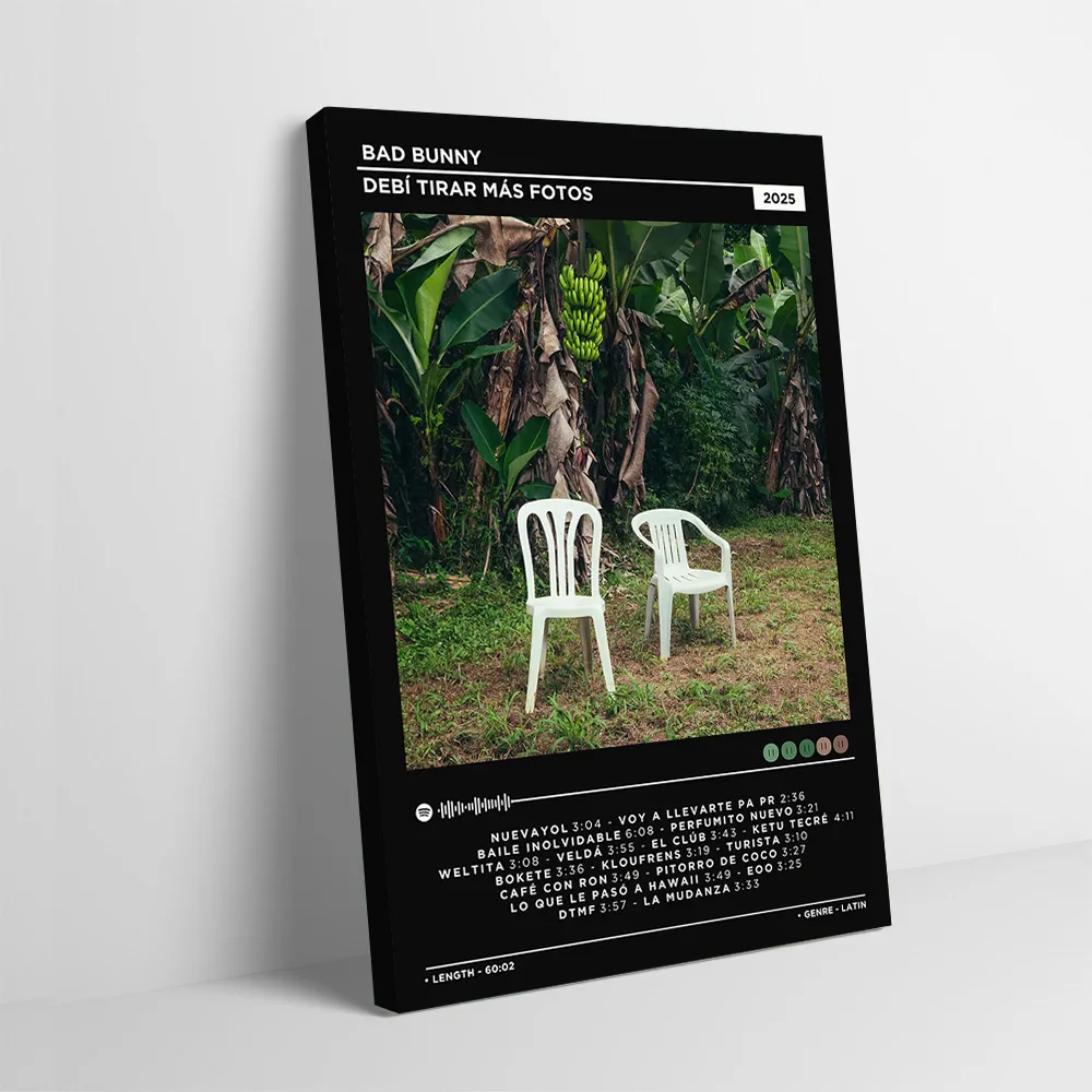 غلاف ألبوم باد باني ديب؟؟ TiRAR مهاس فوتوس نسخة داكنة ملصق لوحة قماشية مطبوعة قابلة للتخصيص للصور جدار الفن جدارية #1