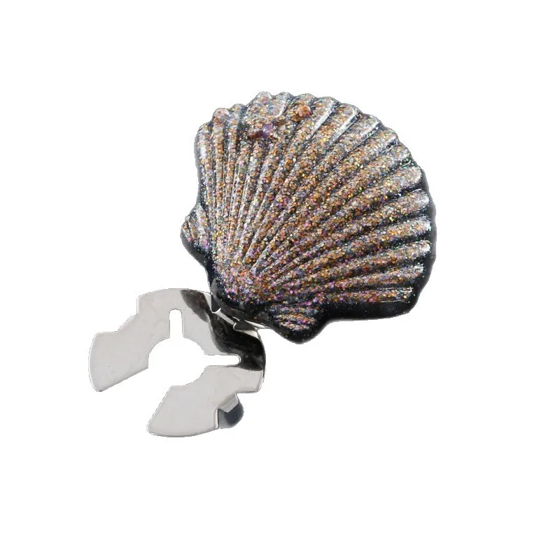 1 قطعة الراقية شل على شكل أزرار أكمام للملابس رائعة أنيقة اكسسوارات أزرار القميص يغطي مجوهرات الأزياء #5