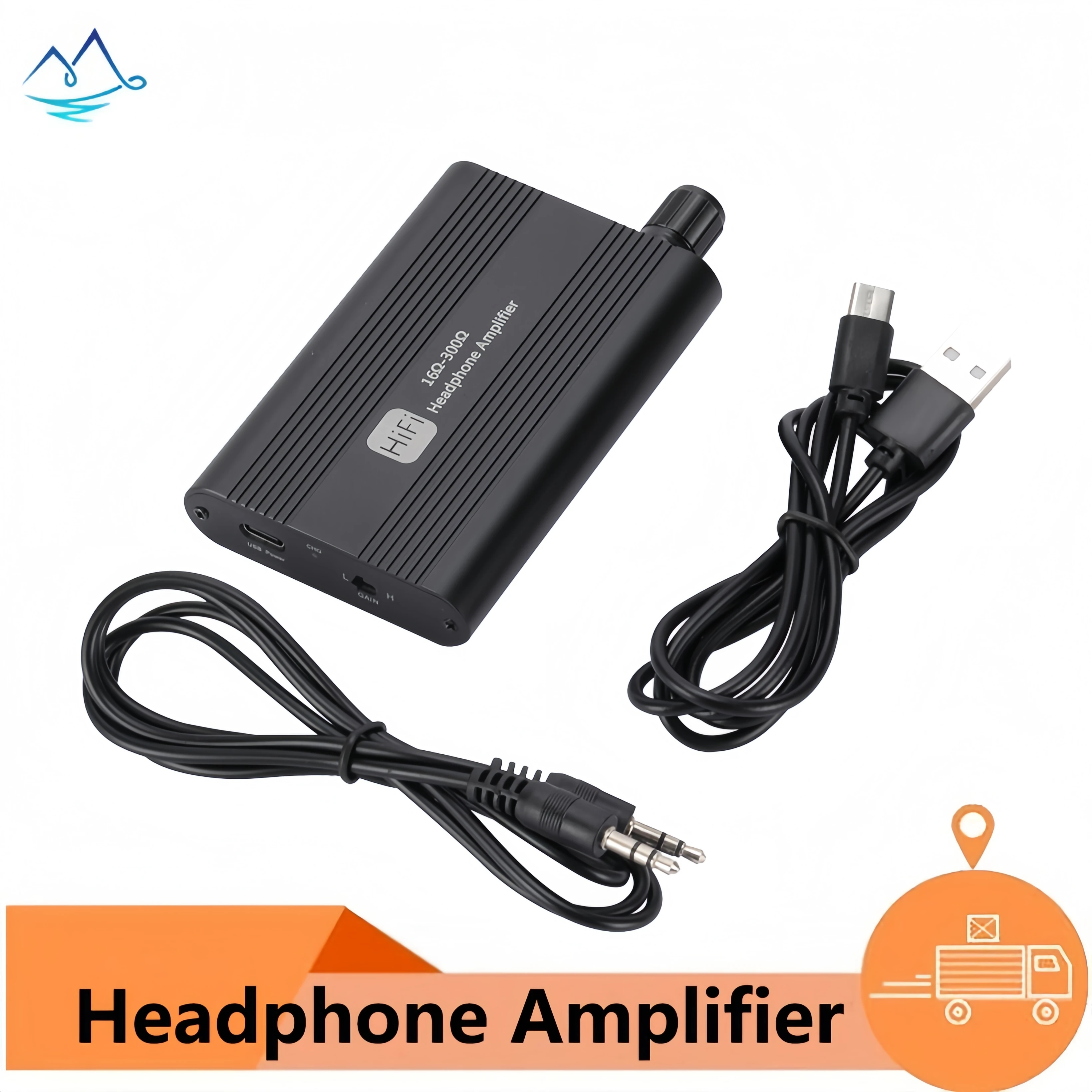 

16-300 ohm HiFi Headphone Earphone Amplifier 3.5mm Jack Aux Portable Adjustable Audio Amp for Mobile Phone Music Player