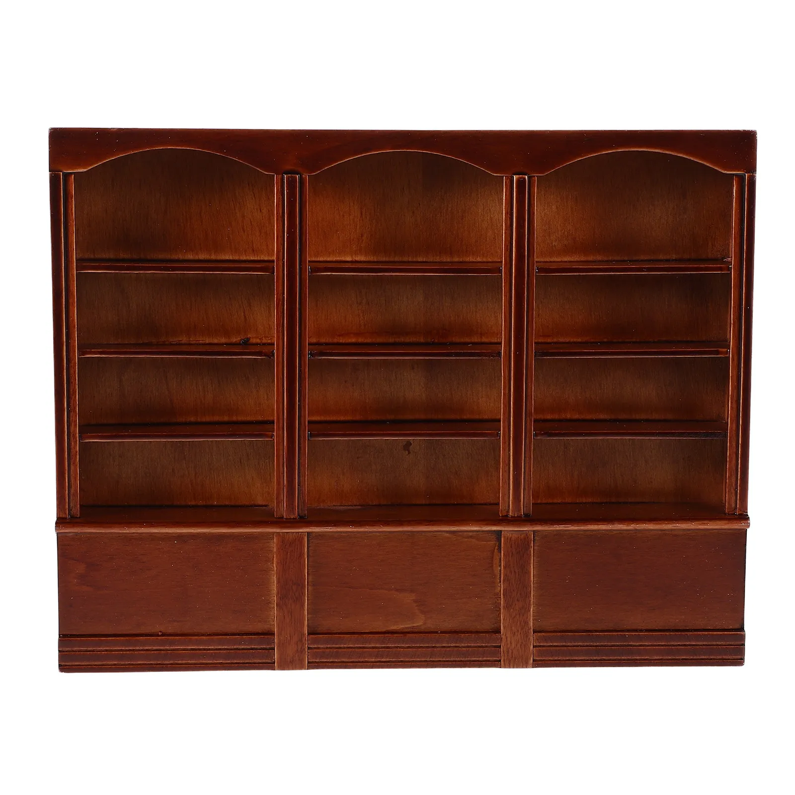 

Miniature Wooden Bookshelf for Dollhouses Realistic Vintage Style Living Room Furniture Display Shelf Miniature Bookcase