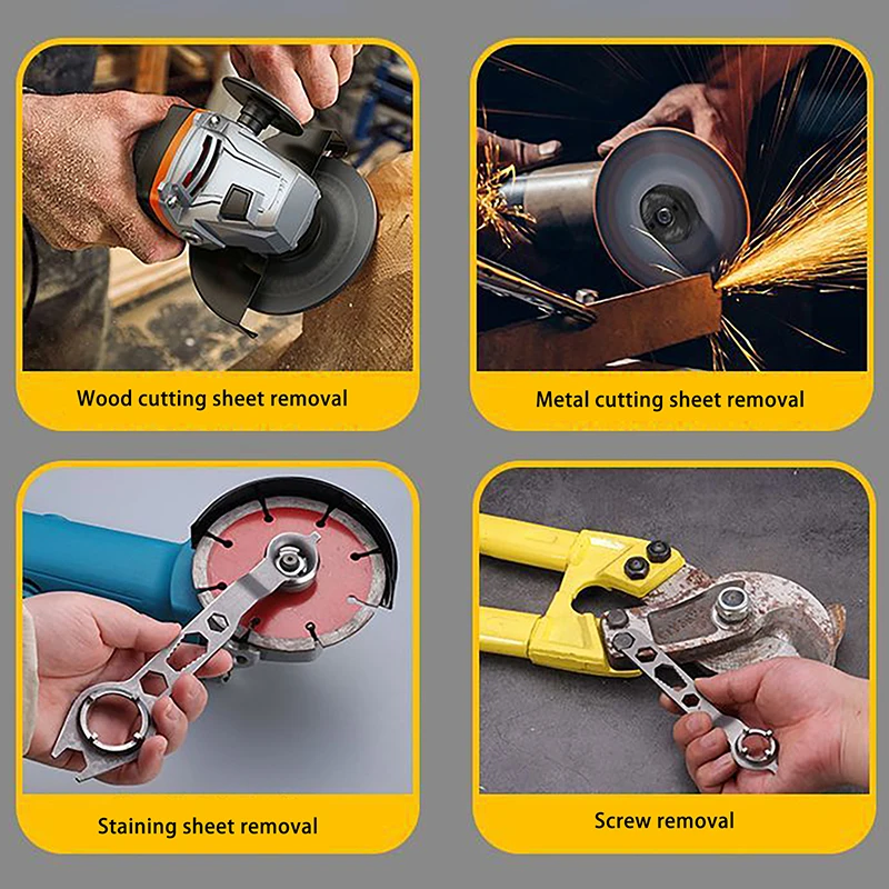 

Шлифовальный ключ, 4-кулачковый двусторонний ключ для снятия шлифовальной машины, профессиональные аксессуары для технического обслуживания, инструмент для разборки машины