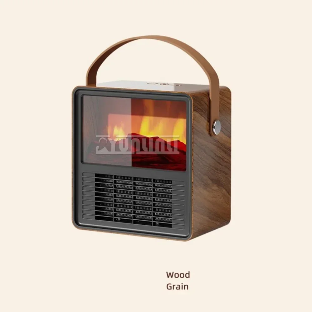 1200W Electric Fireplace Flame Desktop Electric Heating Ceramic Heater Portabale Heater For Room