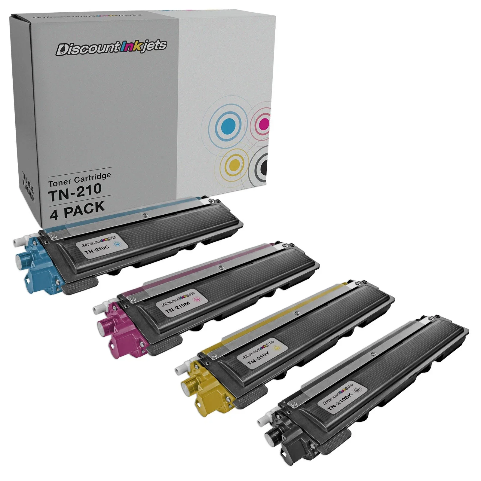 

4 Pk Set TN210 TN-210BK Black & Color Printer Laser Toner Cartridge for Brother