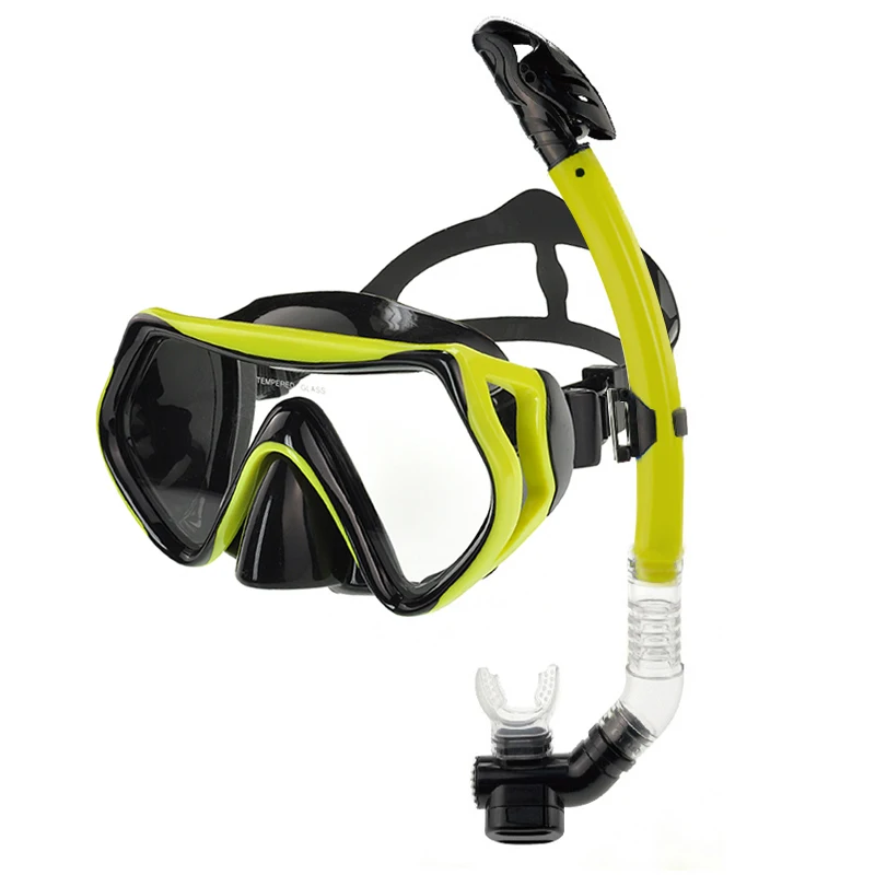 

Snorkeling Gear Diving Mask Freediving And Swimming Glass Lens Diving Goggles With Snorkel