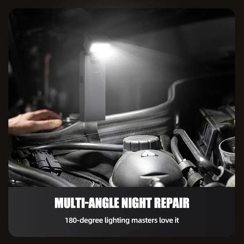 جديد 2026 ضوء العمل المغناطيسي القابل لإعادة الشحن COB مصباح يدوي مناسب للعمل الليلي مصباح الطوارئ ضوء الليل مصباح سيارة صغير #5