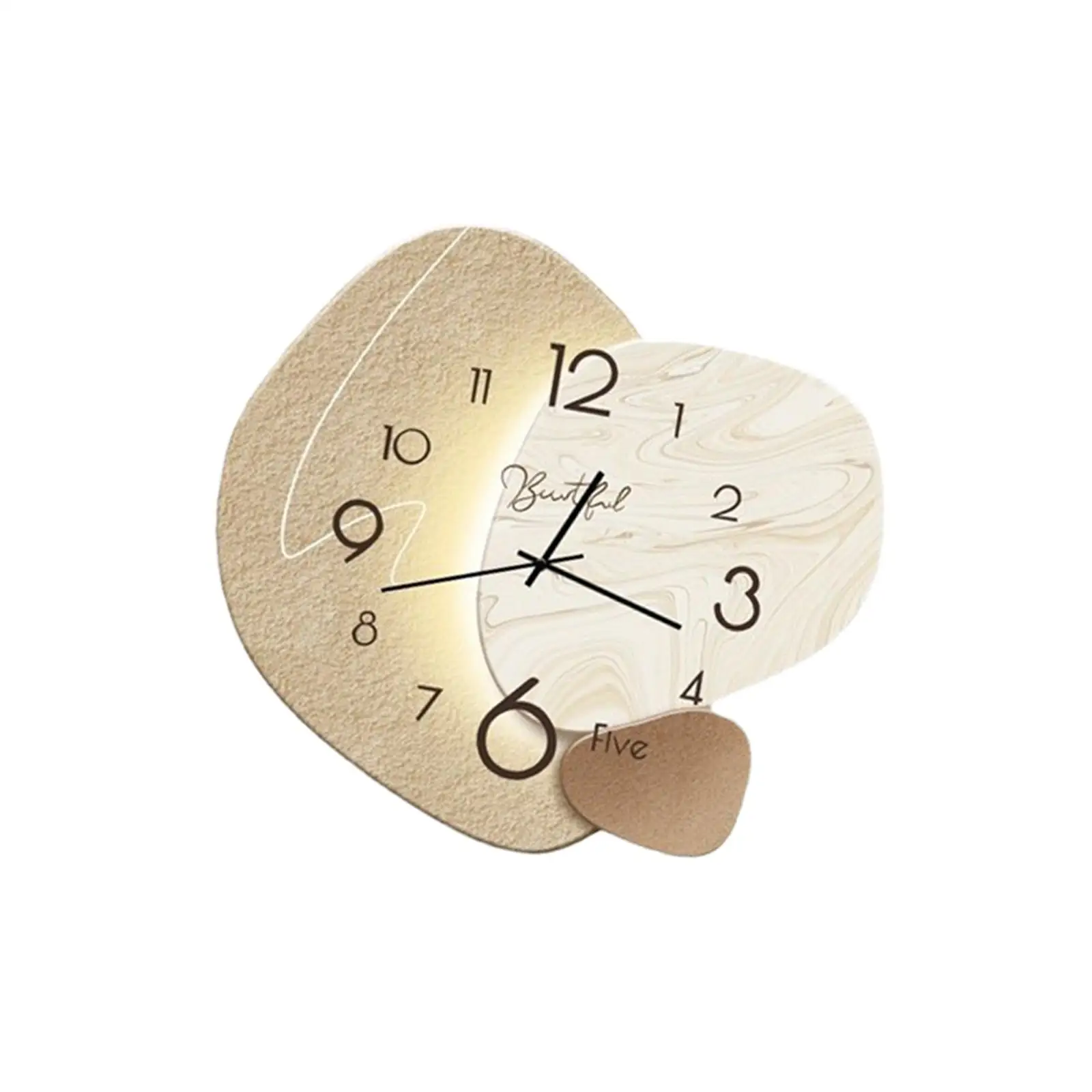 Nordic Style Wall Mounted Wall Clock Silent Decorative Clock Mute Hanging Ornament for Home Living Room Decoration