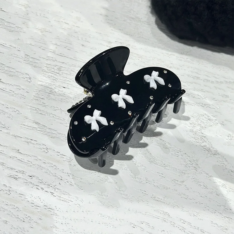 1pc new minimalist droplet shaped multi diamond hair clip, versatile and comfortable hair accessory, large shark catching clip