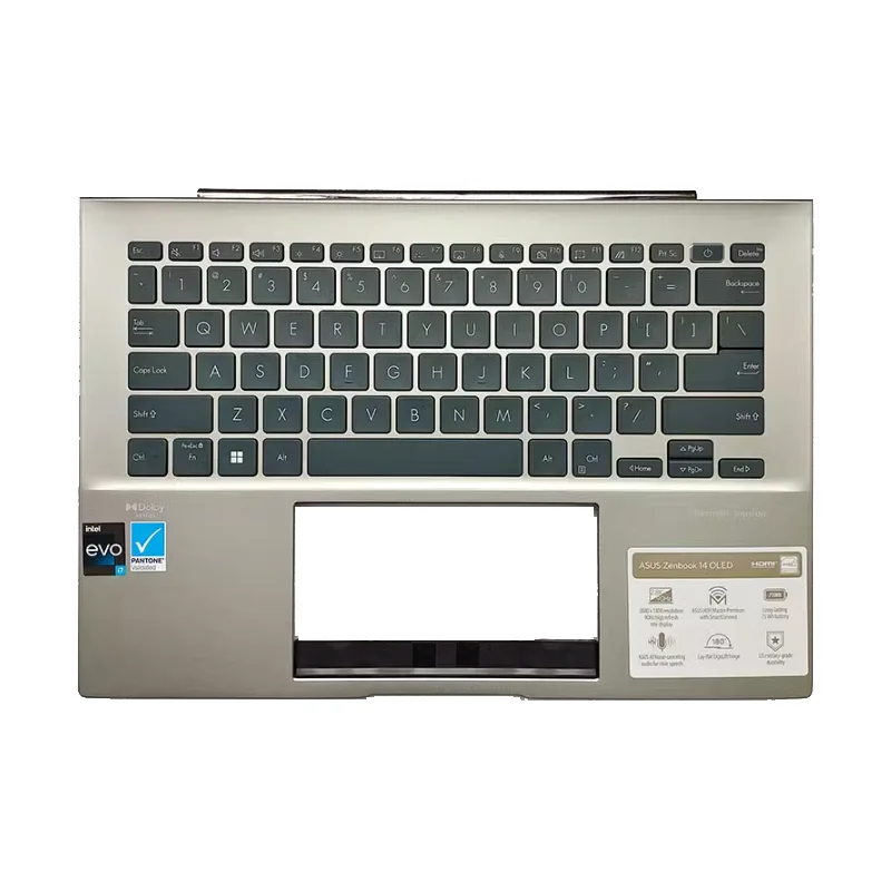 

Upper Palmrest keyboard Cover C shell FOR ASUS Zenbook 14 OLED UX3402 US GOLD