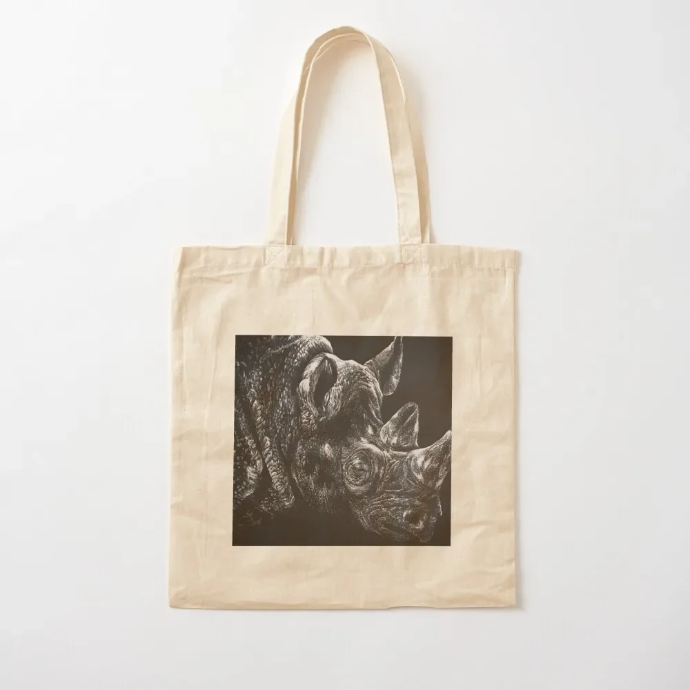

Tribute to Endangered Rhinos Tote Bag Cloth bag tote bag women Canvas stote