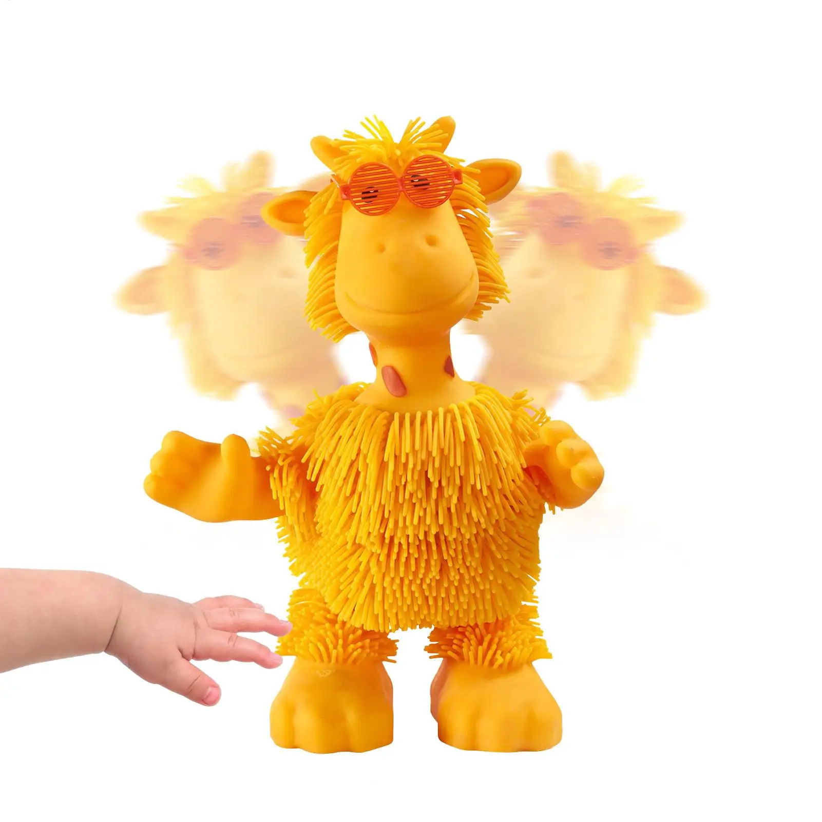 لعبة دمى الرقص اللطيفة على شكل زرافة دمى ناعمة مع موسيقى للأطفال والأطفال في المنزل وعطلات ما قبل المدرسة وعيد الميلاد #6