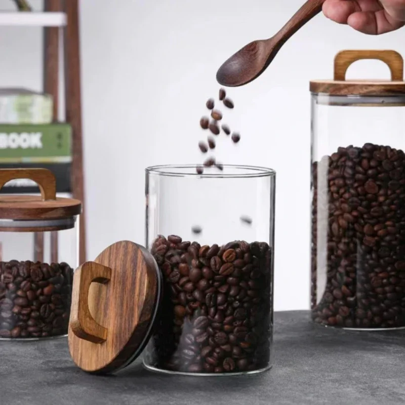 700/800/1000/1250/1400/1750/2100ML Coffee Beans Storage Tea Coffee Sugar Storage Jars Hermetic Pots Sealed Container