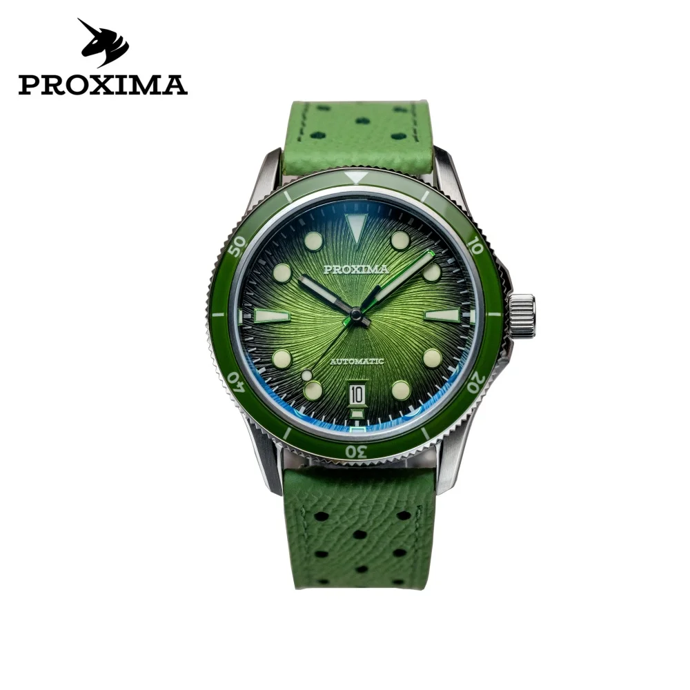 

Proxima 2025 Men's Luxury Watch 39mm Full Luminous Oil Pressure Dial Automatic Mechanical 100m WR Dive Watch PX1743