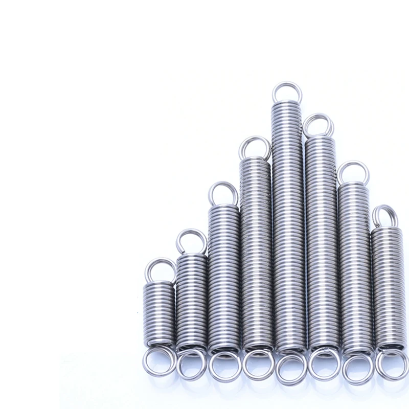 Stainless Steel Shut up S Hook Tension Spring 2.0 Cylindroid Helical Draught Extension Expansion Tensile Spring Length 40-324mm