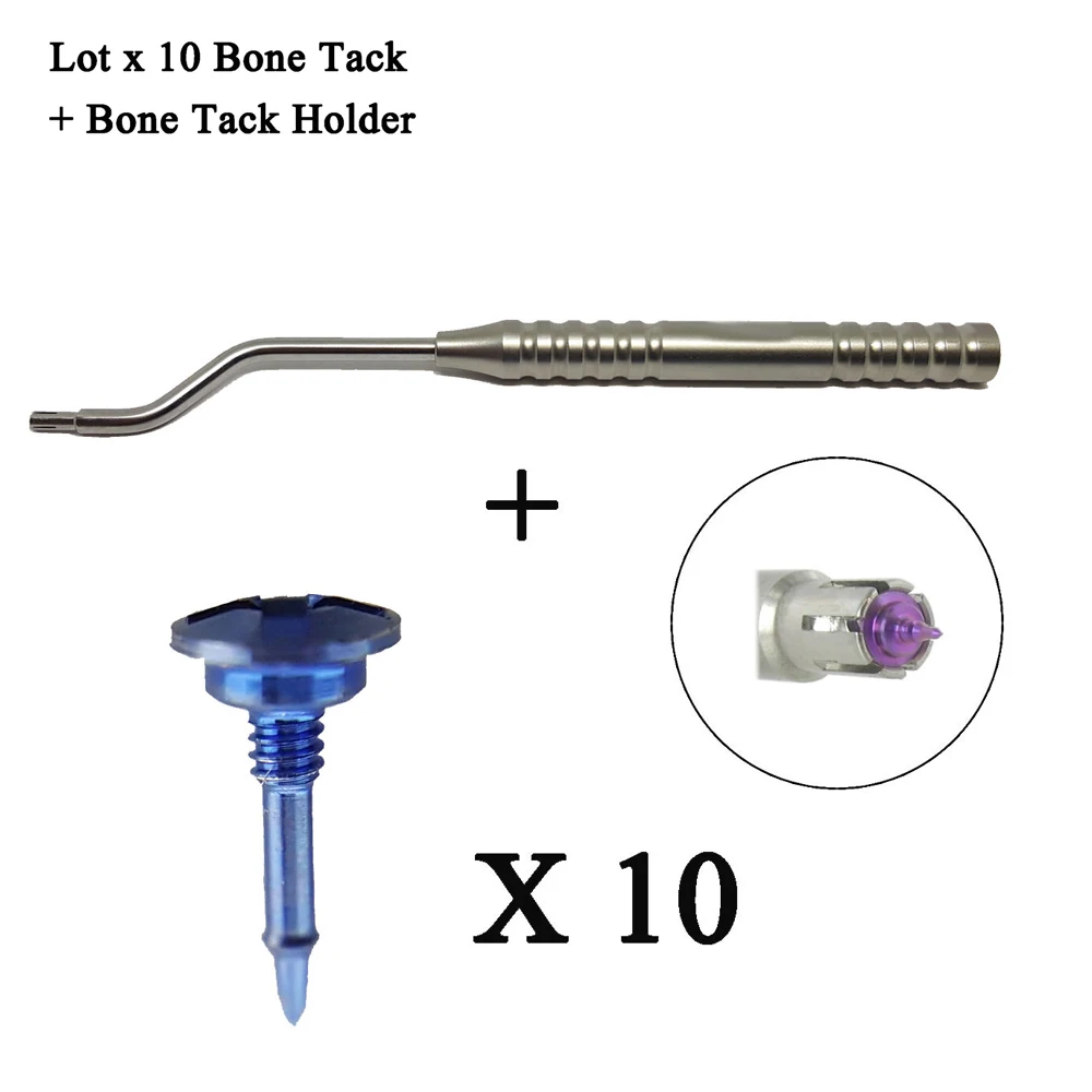 Lot x 10   bone tack titanium pins 5mm membrane Fixation tac holder