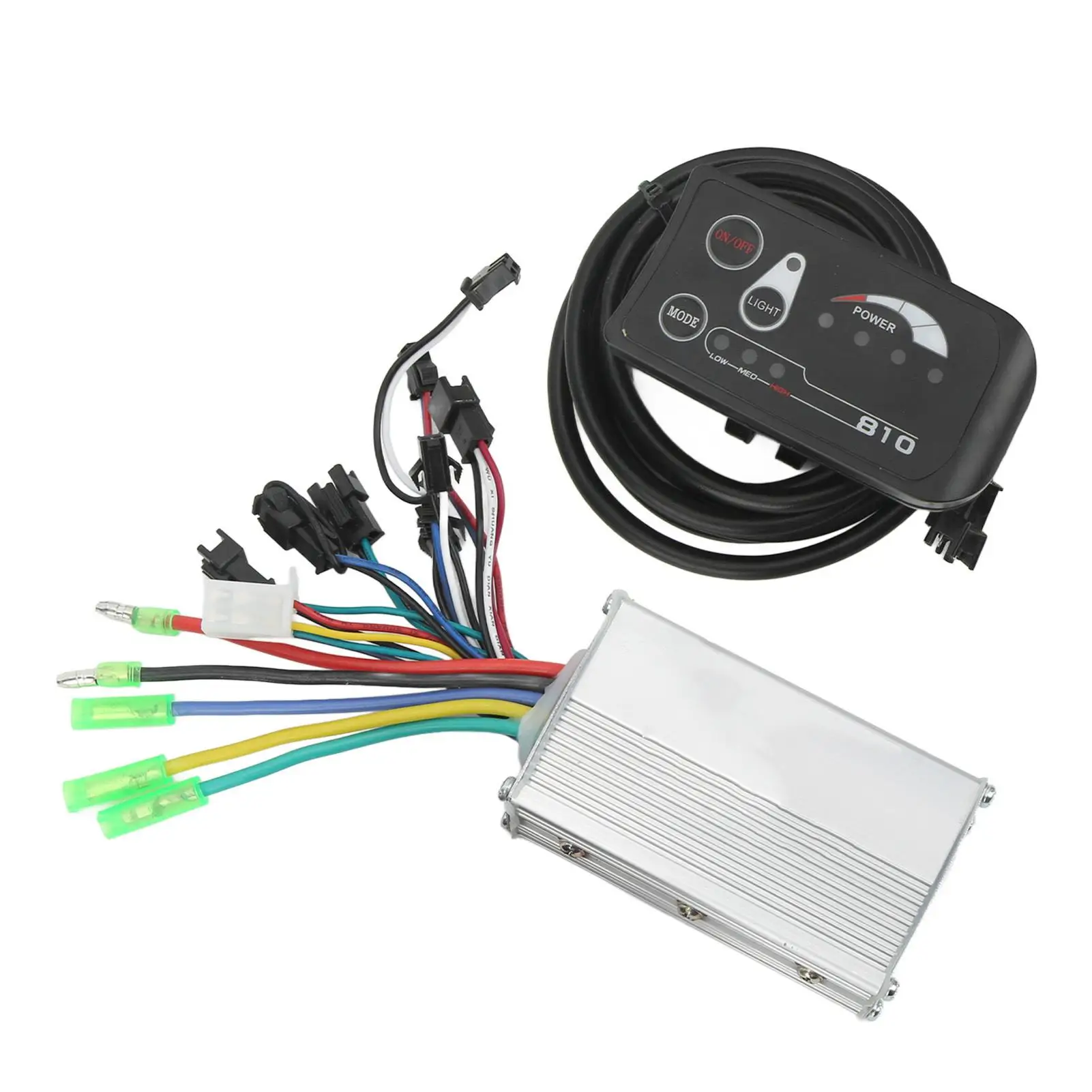 250W/350W Brushless Motor Controller Kit for 24V/36V/48V Electric Bikes with 810 LED Display - Conversion Set