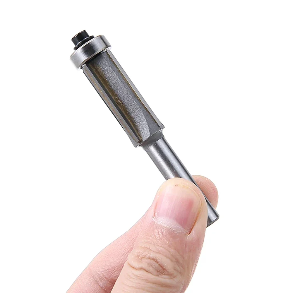 Imagem -05 - Haste Padrão Flush Guarnição Roteador Bit Rolamento Duplo para Fresa de Madeira Compensada Madeira Macia Lâmina Comprimento 25 mm mm