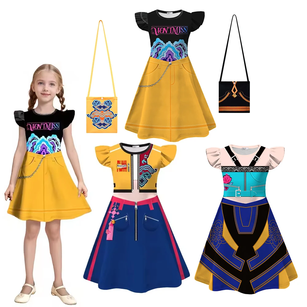 

Anime Singers Demon Mira Rumi Costume Hunters Cosplay Dress Cartoon singer Halloween Party Dresses Stage Outfits for 3-12 Years