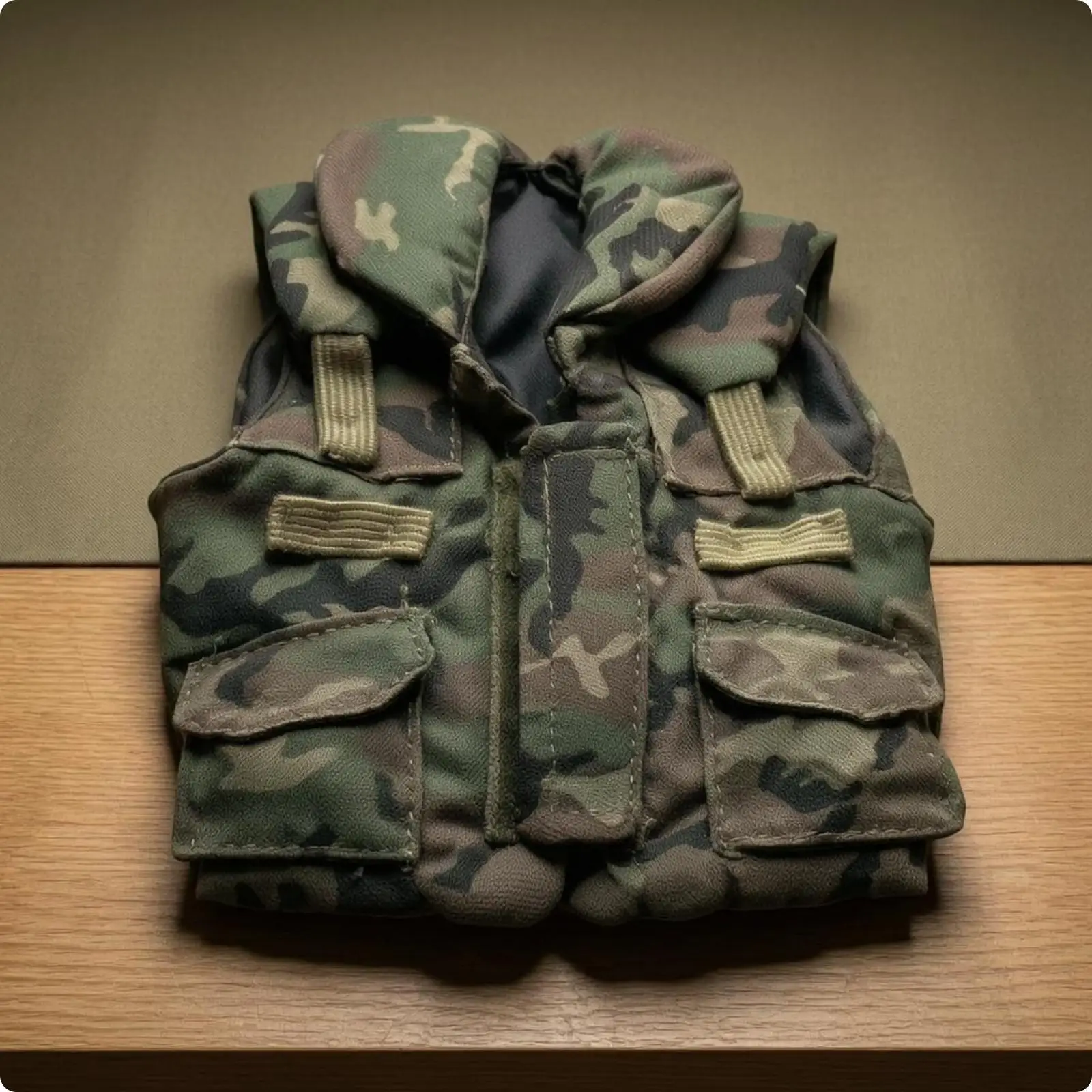 Vest Flap Pockets Figure Accessory Front Zip for Scene Setting