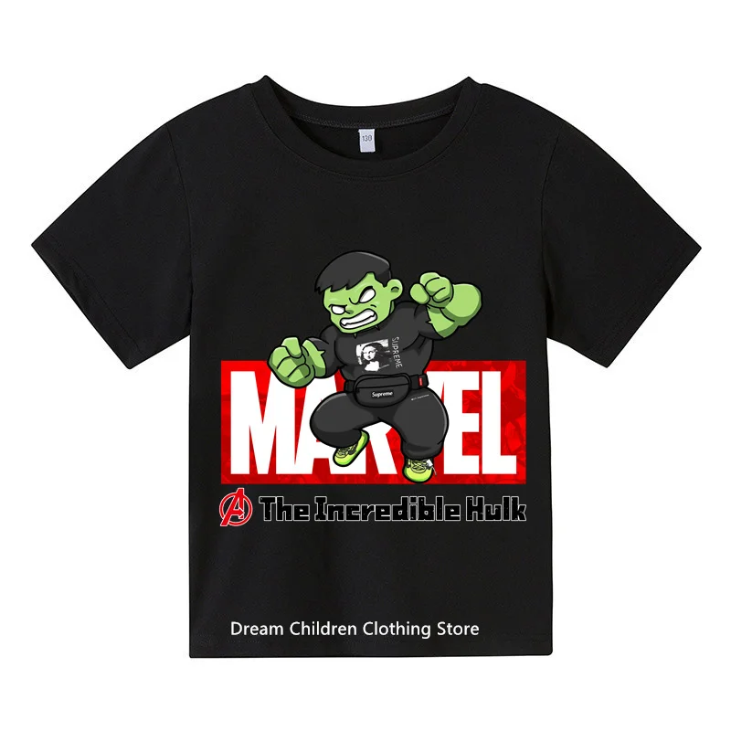 

2024 Summer Fashion Kids Superhero Iron Man Short Sleeve Boys Girls Kids T-shirt Summer Short Sleeve Kids Top