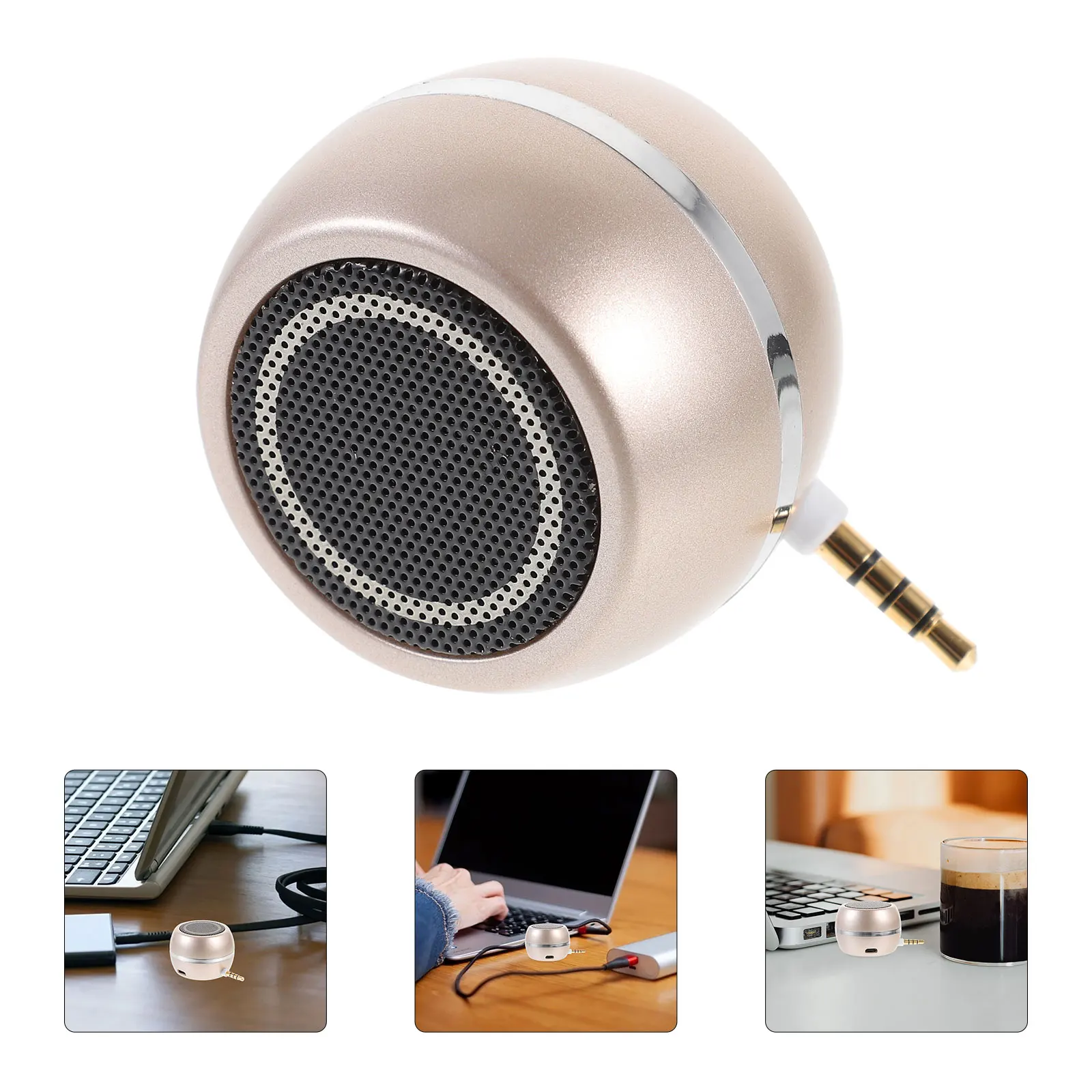 

Portable Mini Speaker 3.5Mm Aux For Phone Laptop Desktop High Quality Long Life Plug-In Loudspeaker External