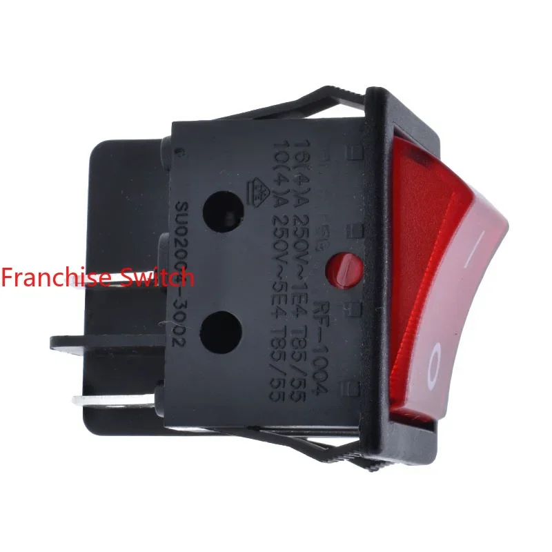 10PCS RF-1004 power switch. Four feet and two gears with red light ship type switch