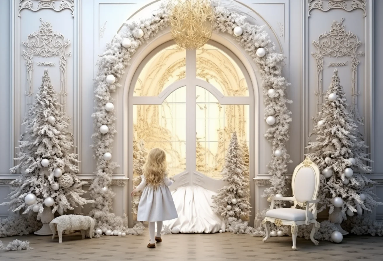 Christmas Tree Castle Room Backdrops Kids Adult Photography Props Child Baby Photocall Decors Xmas Forest Living Room Background