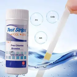 3 In 1 Test Paper Chlorine Immersion Hot Tub PH Test Spa Strips Test Water Test Strips Swimming Paper Pool Tester Tool