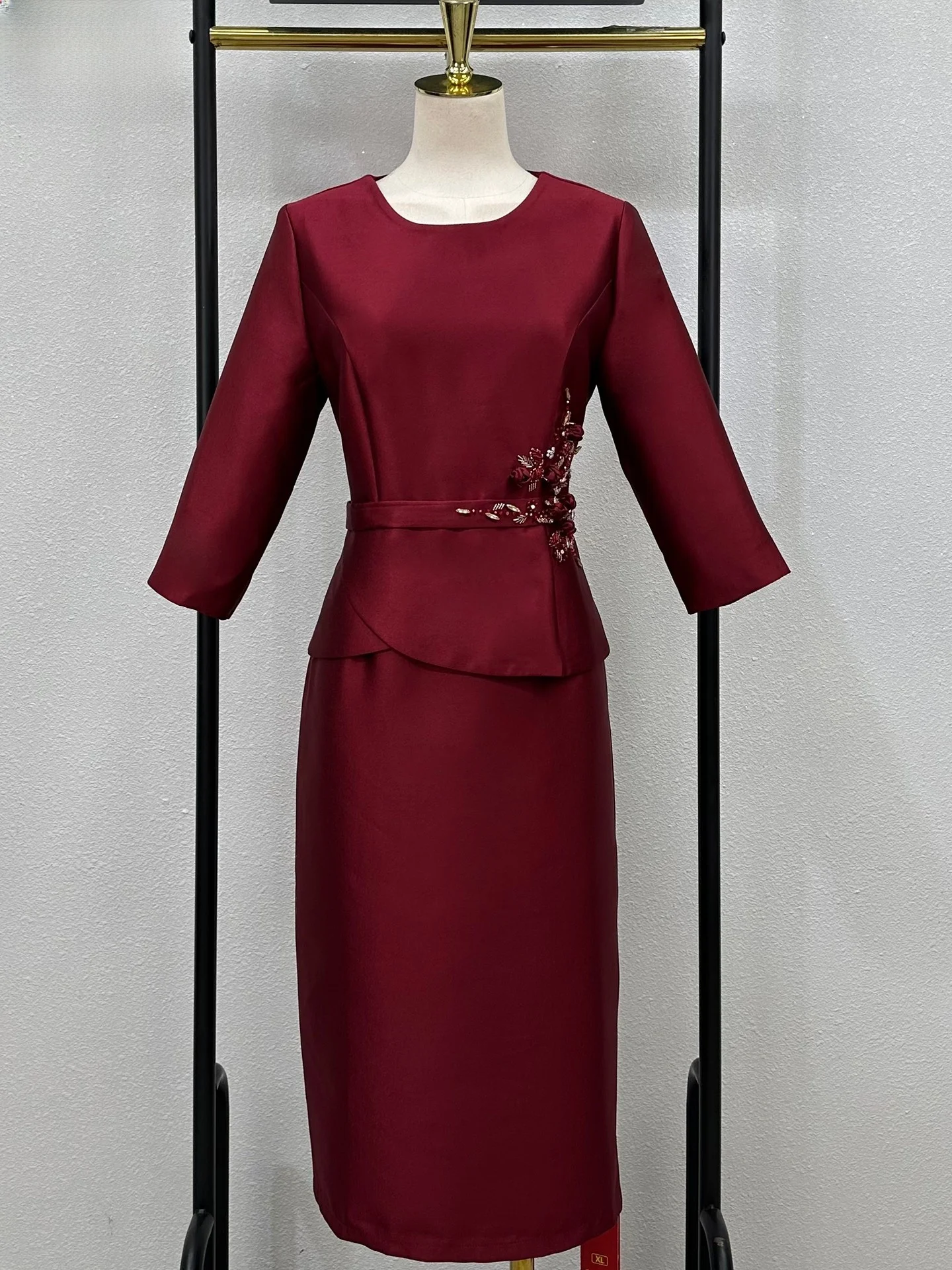 

Ele Mid-Length Wedding Dr for Women Autumn 2025 High-End Materni Celebration Gown Perfect for Engagement And Wedding