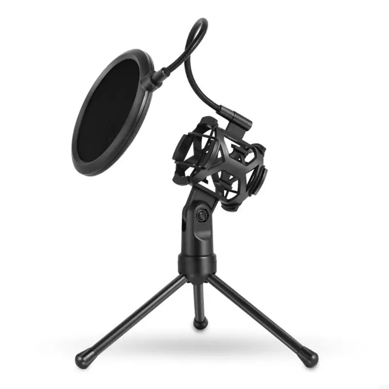 462E Microphone Shock Mount and Wind Shield Multiple Functional Microphone Stand Easy