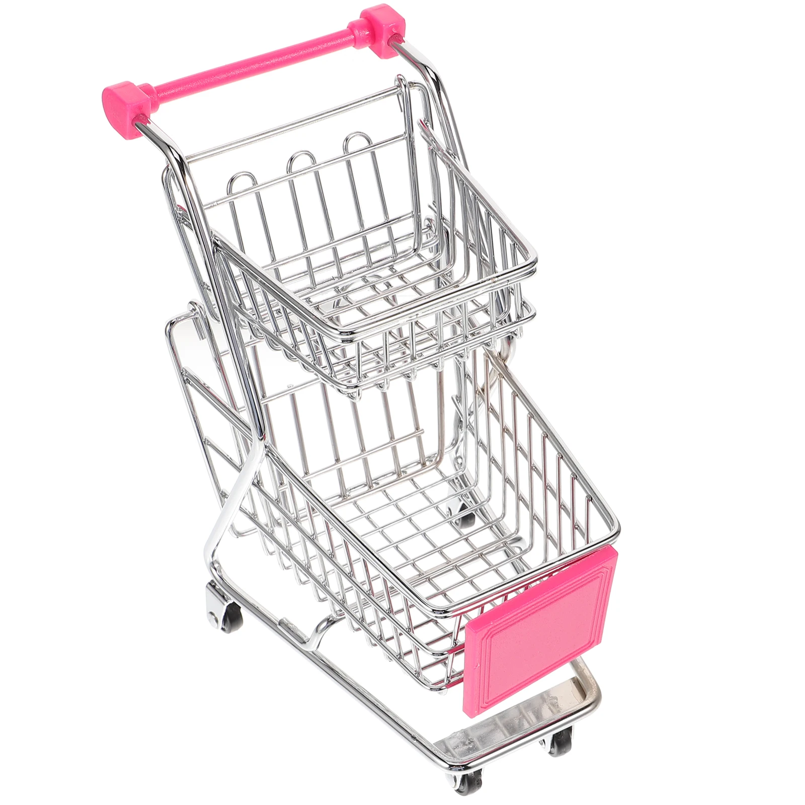 

Practical Stainless Steel Mini Basket Bright Colors Long Service Time Reusable Fry Holder Mini Cart