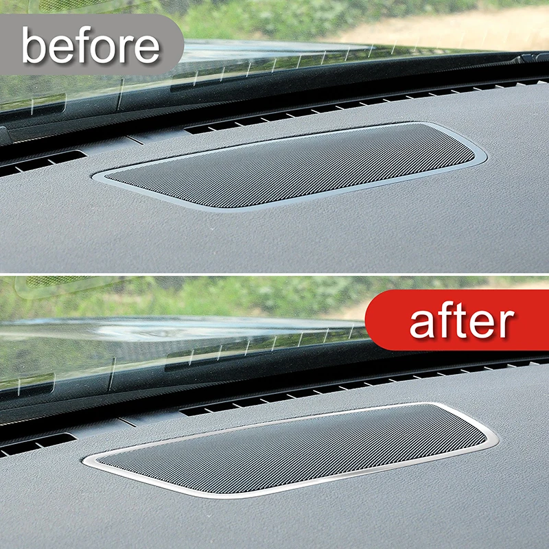 Stainless Steel Car Dashboard Speaker Frame Decorative Cover Trim For BMW X3 F25 2011-2017 X4 F26 2014-2017 Interior Accessories
