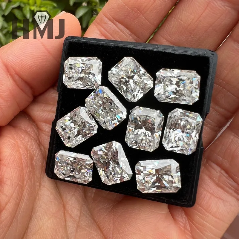 Moissanit Loser Stein Radiantschliff Grün Champagnerfarbe mit Zertifikat DIY Ring Halskette Ohrringe Hauptmaterialien Großhandel – Detail 15