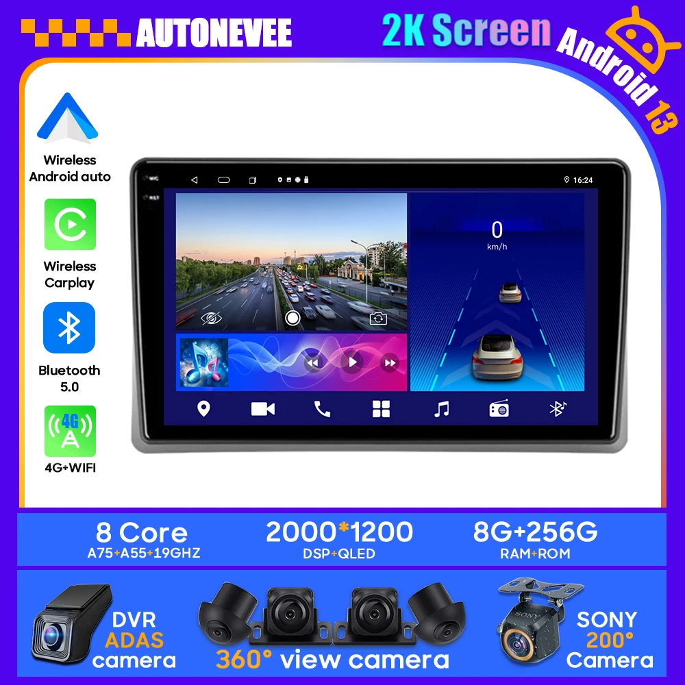 

Android Car For Toyota Land Cruiser 10 J100 100 1998 - 2007 Car Unit Multimedia Carplay Android Auto 2din GPS Player Radio BT 4G