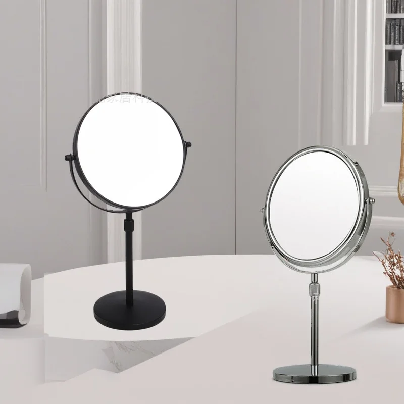 

Европейское регулируемое настольное зеркало для макияжа, двустороннее увеличительное выдвижное зеркало для женщин, туалетный столик, рождественский подарок, элегантный