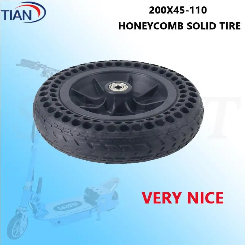 

With Plastic Hub 200x45-110 for Scooter tires for 8 Inch Solid Tyre No Inflation Part Whole Wheel Durable