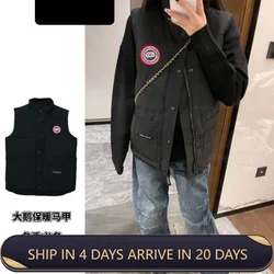 2024 Trendy Fashion New Vest Men's And Women's Tank Top Warm Stand Collar Shoulder Loose Coat Thick Cotton Coat Clothes