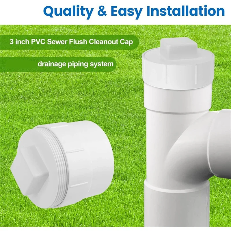 

A76X-адаптер для очистки канализации, ПВХ 3 дюйма, заглушка для заподлицо из ПВХ DWV, фитинг с заглушкой для наружного сада, автодомов