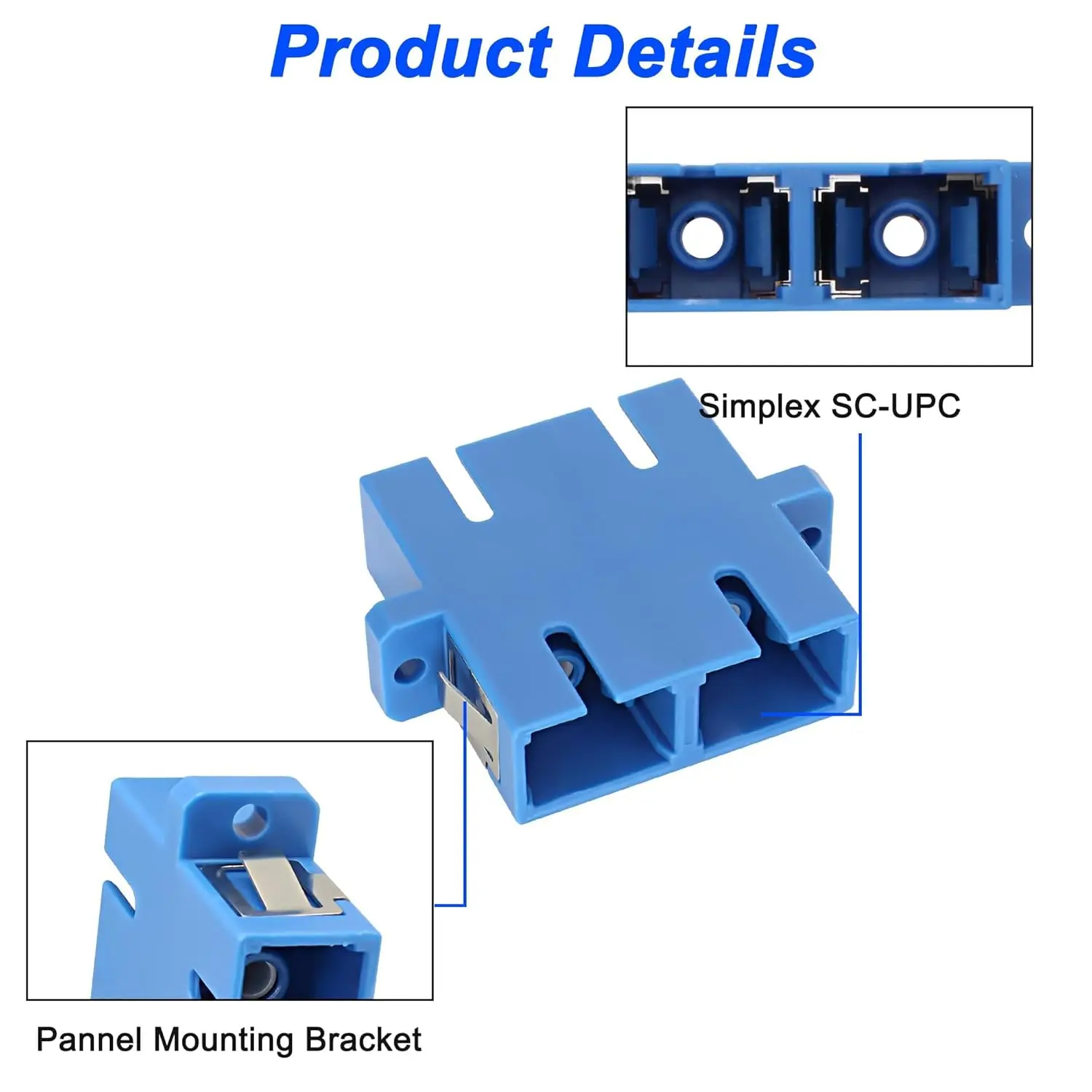 Natalink SC‑SC Duplex SC/UPC Fiber Optic Flange Adapter Female to Female Coupler Fiber Connector for FTTH