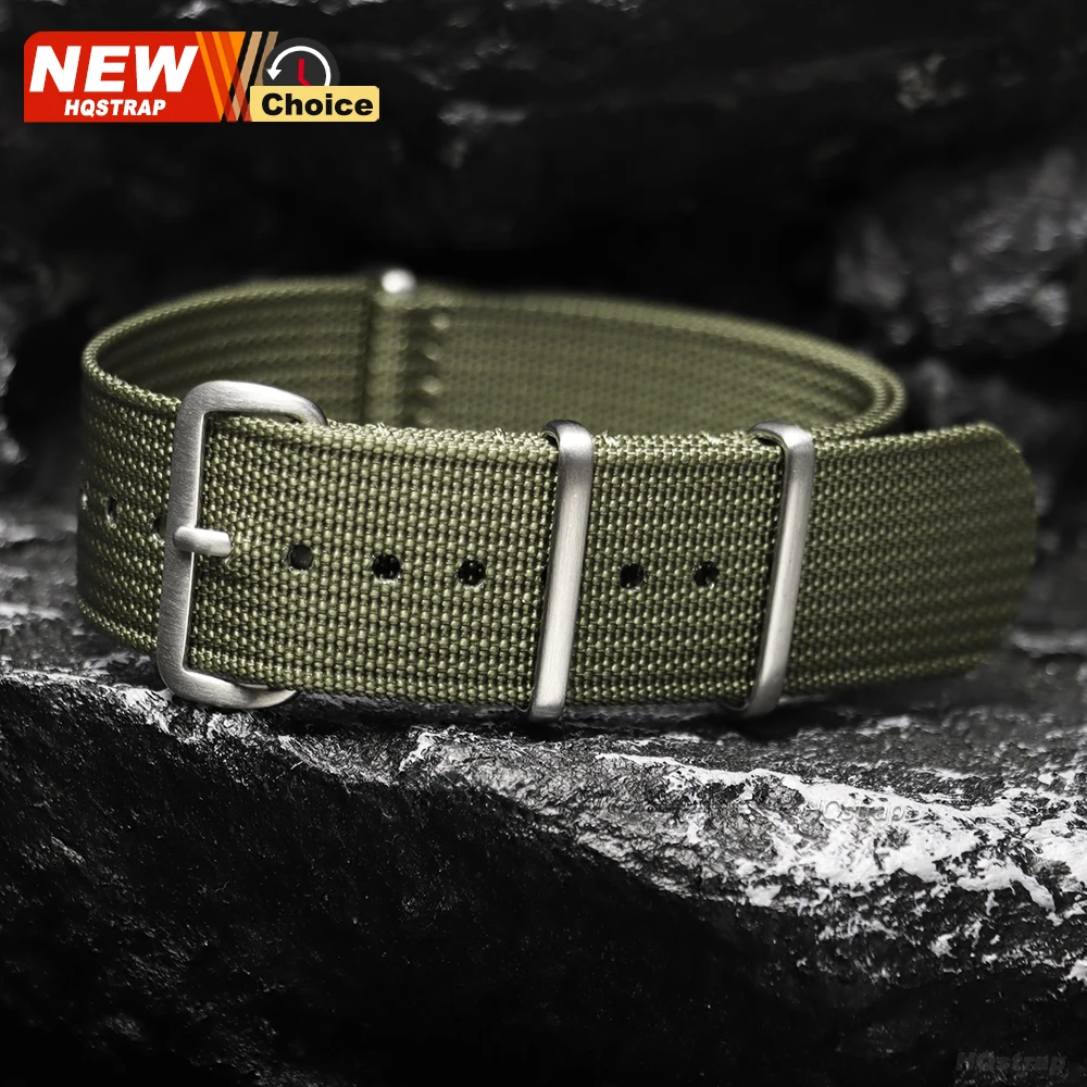 Polished Matte Buckle Nylon for Military Watch Band 18mm 20mm 22mm Universal Replacement Watchband for Omega Women Men Bracelets image 5
