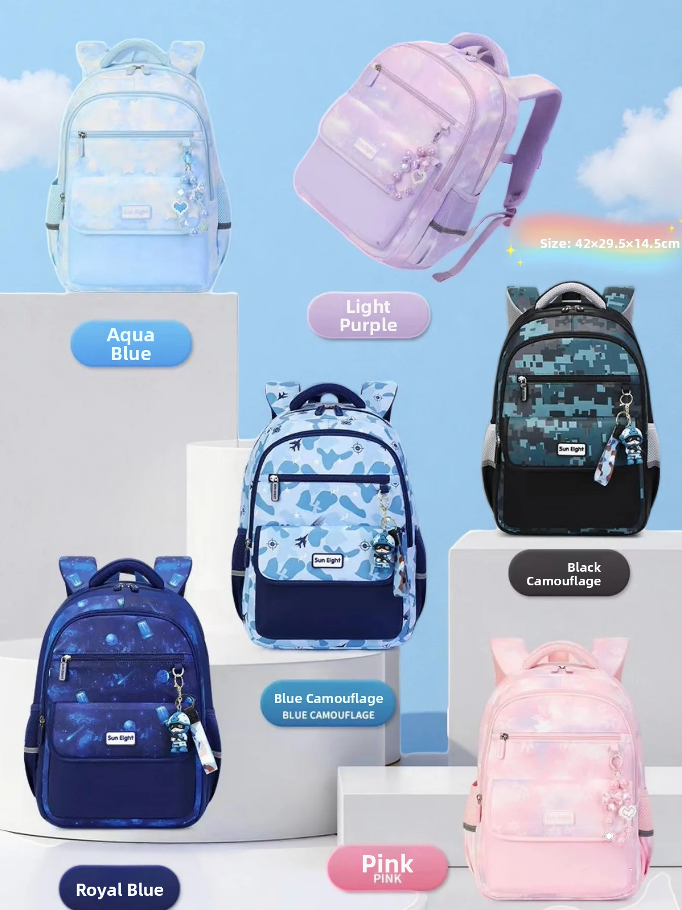 sunshine-8-point-soft-material-school-bag-anti-sagging-support-spine-protection-lightweight-dual-shoulder-backpack-for-grades