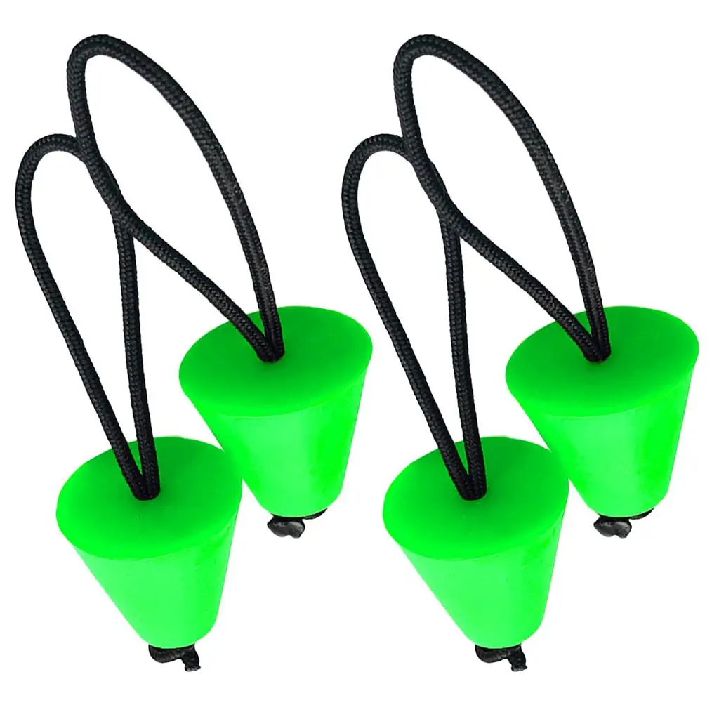 Green Kayak Scupper Plugs Universal Rubber Drain Bung Marine Supplies for Inflatable Kayak Canoe Raft Holes