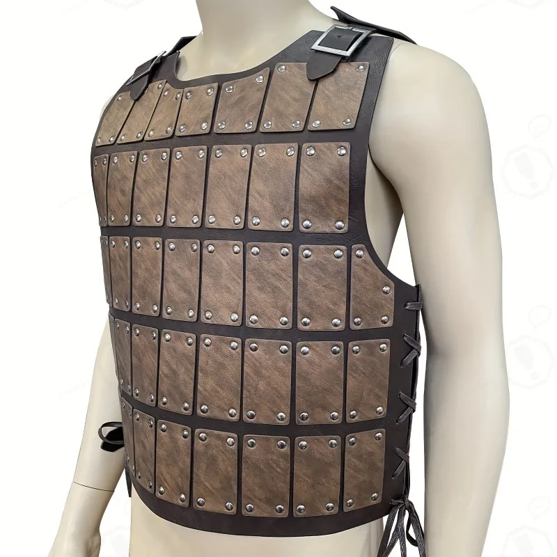 Medieval Viking Faux Leather Armor Retro Body Harness for Halloween LARP Renaissance Cosplay Props