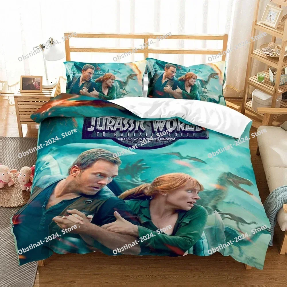 

3D Print Jurassic Dinosaur Bedding Set Boys Girls Twin Queen Size Duvet Cover Pillowcase Bed Kids Adult Home Textileextile