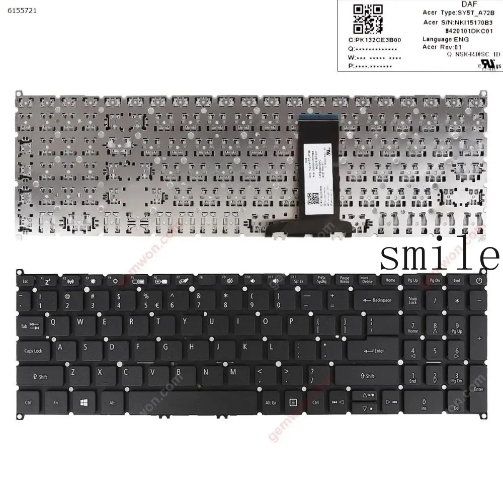 

Клавиатура для ноутбуков Acer Aspire A317-32, A317-51, A317-51G, A317-51K, A317-51KG (США)